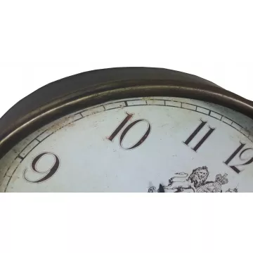Hanging Oval Wall Clock - Coat Of Arms