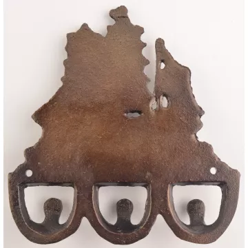 Cast Iron Wall Key Hook - Ship Design - 5.5 Wide