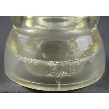 Vintage Hemingray No. 45 Clear Glass Insulator - 5-50 - 3.75 Tall