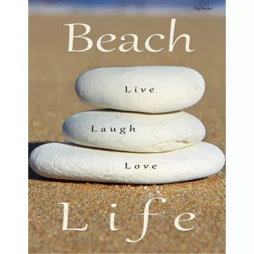 Flag Emotes - Double Sided Garden Flag - Beach Life Rocks