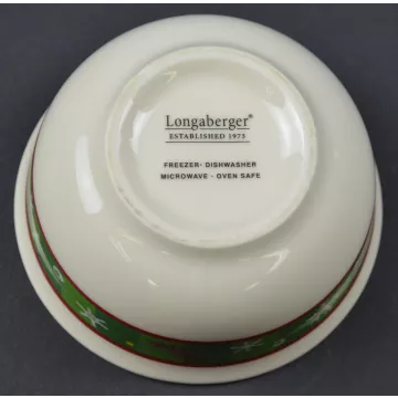 Longaberger - Bluster The Snowman Pattern - Holiday Bowl - 4.375" Round