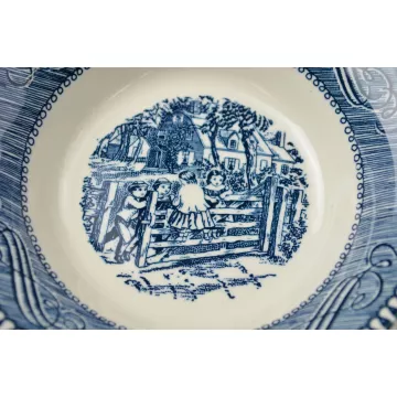 Royal - Currier Ives Blue Pattern - Fruit / Dessert (Sauce) Bowl