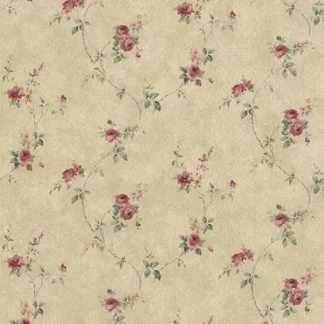 Laura's Trail Wallpaper Tan, Brown, Red, Green, Beige, Yellow Norwall Wallcovering PR33806