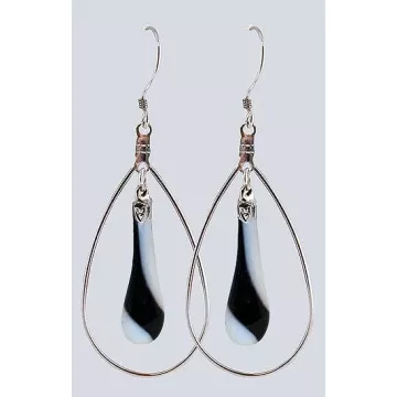 Fenton Art Glass - Hoop Style Teardrop Earrings - Spectators
