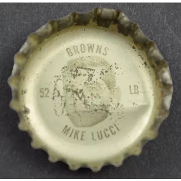 Coca Cola NFL Bottle Cap - Cleveland Browns - Mike Lucci - Coke King Size