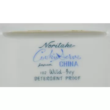 Noritake China - Oval Vegetable Bowl - Wild Ivy Pattern