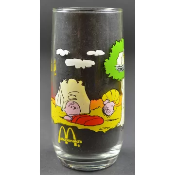 McDonalds Glass - Camp Snoopy Collection - Morning People Are Hard To Love