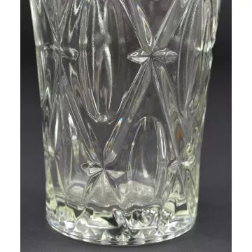 Clear Pressed Glass Flower Vase - 9.625 Tall
