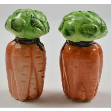 Ceramic Salt & Pepper Shakers - Carrots - 3.5 Tall