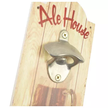 Hanging Wall Sign With Bottle Opener - Ale House Free Beer Tomorrow