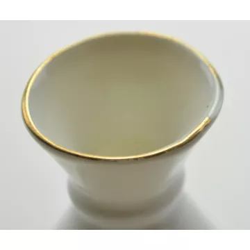Mini Vase - White With Floral Pattern And Butterfly - 3.5 Tall