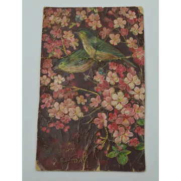 Vintage Postcard - A Happy Birthday - Early 1900's