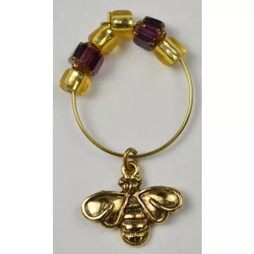 Gold Toned Bee Charm - Basket Accessory Jewelry