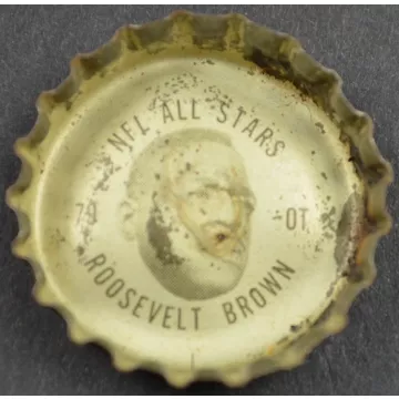 Coca Cola NFL All Stars Bottle Cap - New York Giants - Roosevelt Brown - Coke