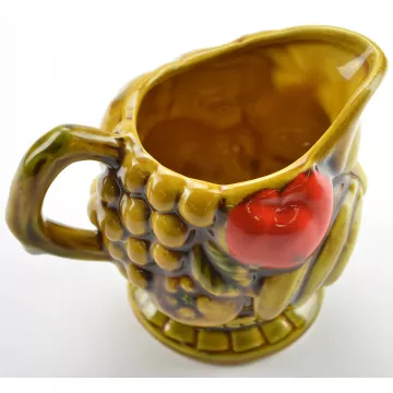 Inarco Ceramic Creamer - Fruit Design - Vintage Collectible - 3.5 Tall