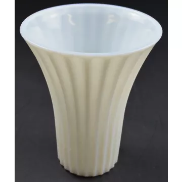 Vintage Flared Milk Glass Flued Flower Vase - 7.25 Tall