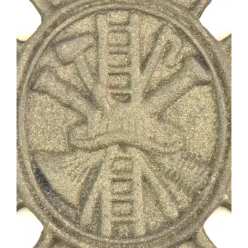 Cast Iron Firefighting Wall Plaque - Grey Finish - 7.75 Wide