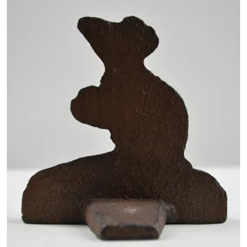 Mouse Design Cast Iron Door Stop Wedge - 3.5 Tall