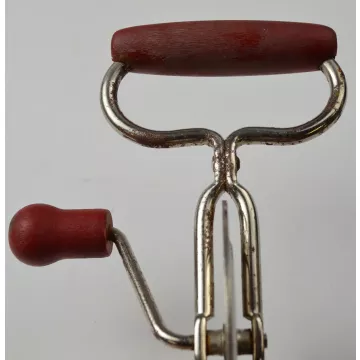 Edlund Company Stainless Steel Hand Mixer - Red Wooden Handles