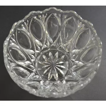 Clear Glass Scalloped Rim Candy Dish - 4 Tall