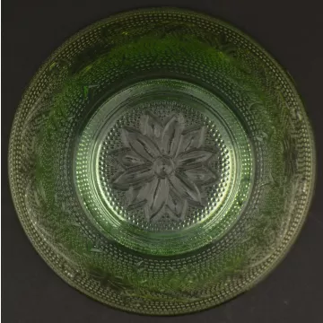 Tiara Crystal - Sandwich Light Green Pattern - Salad Bowl - 5.5 Wide