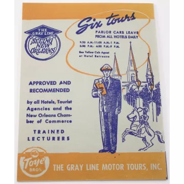 History of New Orleans Souvenir - Gray Line Guides - Vintage