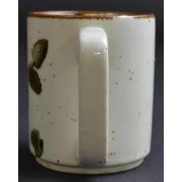 Hand Painted Floral Pattern Coffee Mug - Pottery - 3.5 Tall