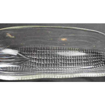 Pressed Glass Corn On The Cob Dish - 9.5 Long
