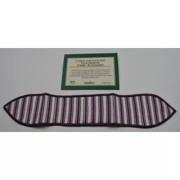 Longaberger Purple Ticking Small Handle Tie