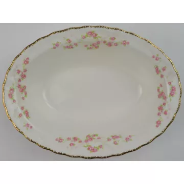 Pope Gosser China - Florence (Scalloped) Pattern - Oval Vegetable Bowl - 3025