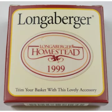 Longaberger Pottery 1999 Homestead Basket Tie-On