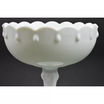 Indiana Glass - Teardrop Milk Glass Pattern - Compote Style Planter