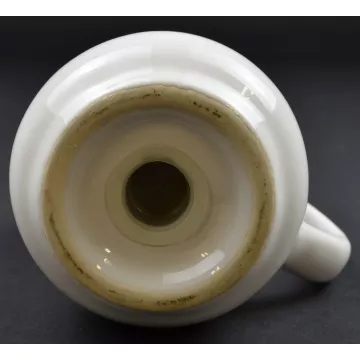 Vintage White Pottery Salt / Sugar Shaker Dispenser - 5.5 Tall