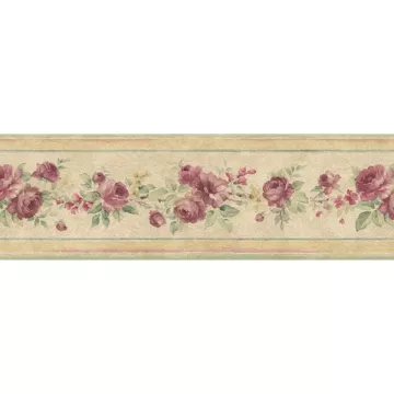 White Wedding Wallpaper Border Tan, Pink, Green, Beige, Yellow Norwall Wallcovering PR79650