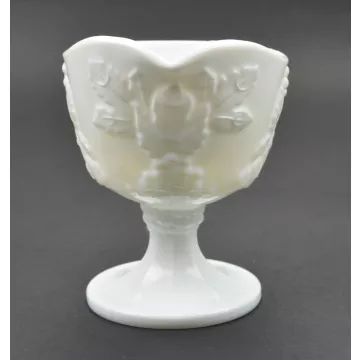 Indiana Glass - Harvest Milk Glass Pattern - Creamer - 3.875 Tall