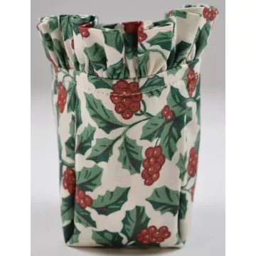 Longaberger Basket Liner - Holly Pattern