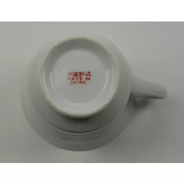 Collectible China Tea Cup & Saucer - Purple Floral Pattern With Gold Trim