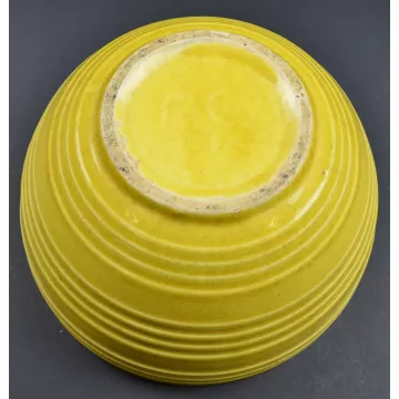 McCoy Art Pottery - Vintage Yellow Round Planter - 7.875 Round