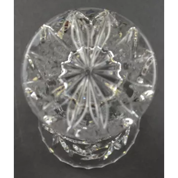 Vintage Clear Glass Pinwheel Pattern Vase - 4 Tall