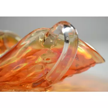 Fenton Art Glass Bon Bon Dish - Honeycomb Marigold Pattern
