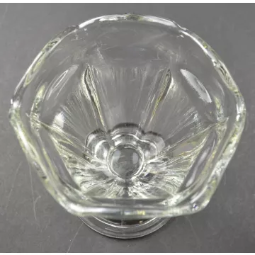 Clear Glass Scalloped Sherbet - 4 Tall