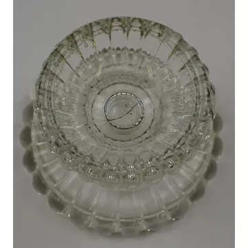 Clear Glass Fluted Single Candlestick Holder - 2.375 Tall