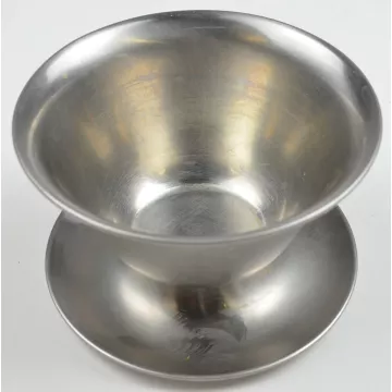 Vintage Stainless Steel Gravy Boat / Bowl & Underplate - Marked 18/8 - Denmark