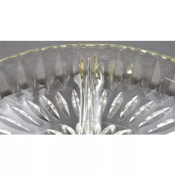 Clear Pressed Glass 2 Part Relish Dish - 9.5 Wide