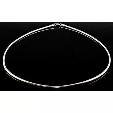 Fenton Art Glass - Sterling Silver 2mm Omega Chain Necklace - 18 Long