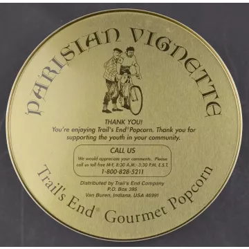 Trails End 1996 Parisian Vignette Hal Kattau Gourmet Tin - 7.25 Tall
