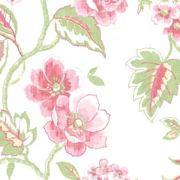 Chloe Wallpaper Red, Pink, Green Norwall Wallcovering AB42436