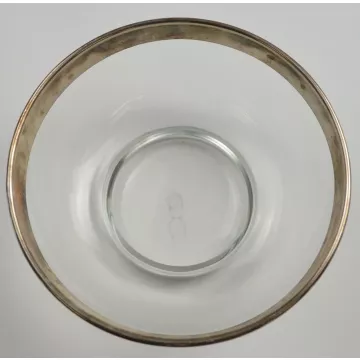 Dorothy Thorpe Crystal Silver Band Pattern - Fruit / Dessert Bowl - 4.75 Round