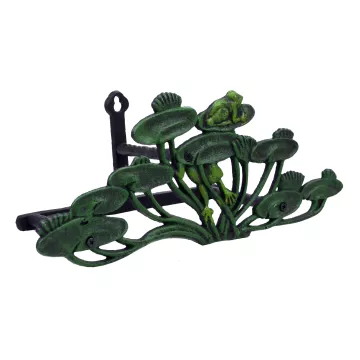 Cast Iron Garden Hose Holder - Birds On Branch - 9" Wide