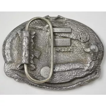 Bergamot Brass Works The BS Stops When The Green Flag Drops Belt Buckle